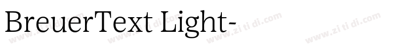 BreuerText Light字体转换